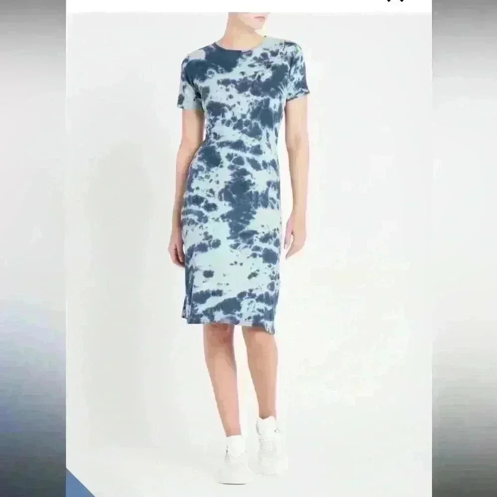 Mother Denim Little Goodie Goodie Midi Dress in Parting The Waters Size M